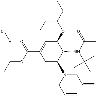 (3R,4R,5S)-4-n-乙?；?1,1-二甲基乙基)氨基-5-N,N-二烯丙基氨基-3-(1-乙基丙氧基)-1-環己烯-1-羧酸乙酯鹽酸鹽